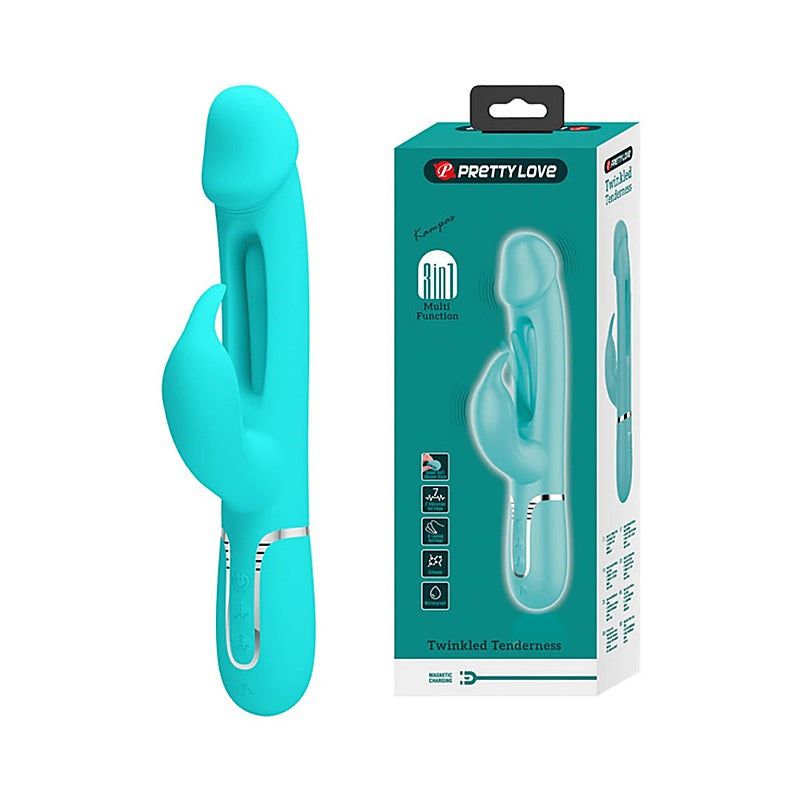 Pretty Love Kampas 3-in-1 Multi-Function Rechargeable - Rabbit Vibrators