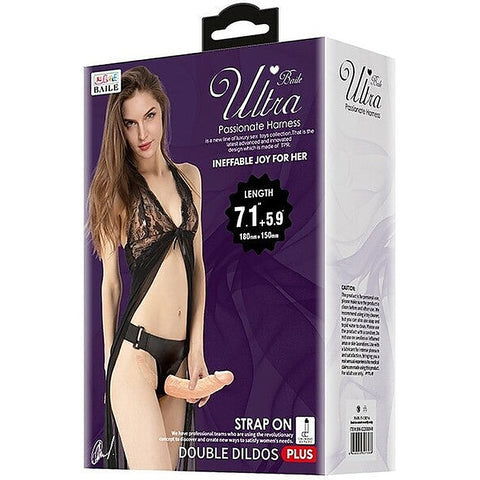 Pretty Love Ultra Passionate Double Dildo Strap On Harness - Strap On Sextoys