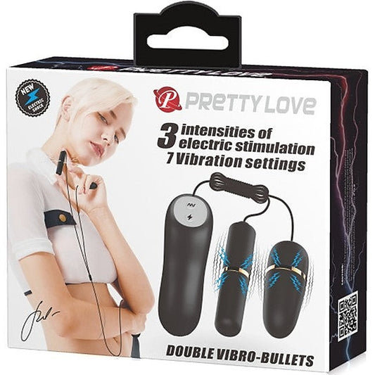 Pretty Love Double Vibro Bullets Massager Black - Bullet Vibrators