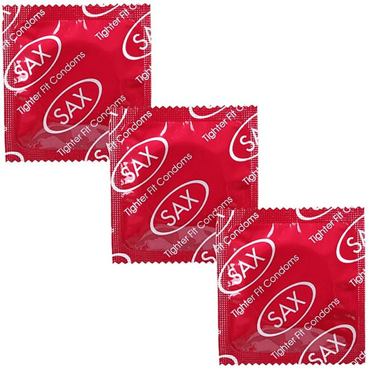 Sax Tighter Fit Smooth Latex Condoms 49mm 144 Pack - Condoms