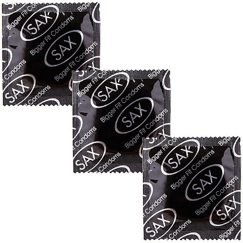 Bigger Fit Straight Latex Condoms 56mm 144 Pack by Sax - Condoms