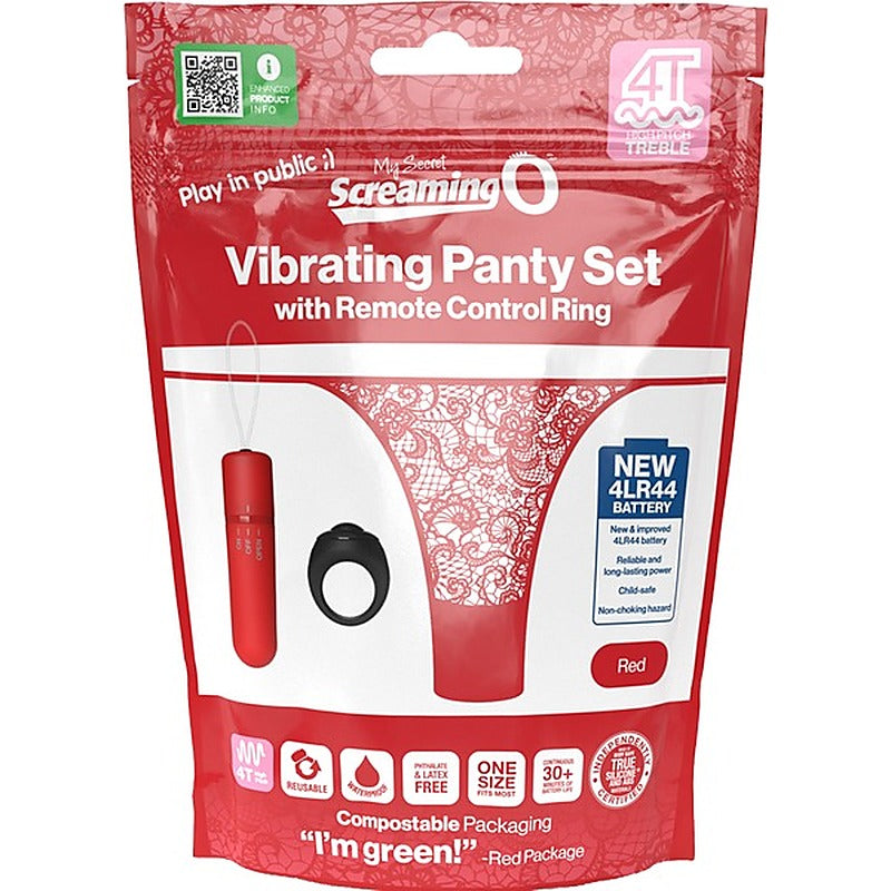 Vibrating Panty Set With Remote Ring 4T by Screaming O - Remote Control Vibrators