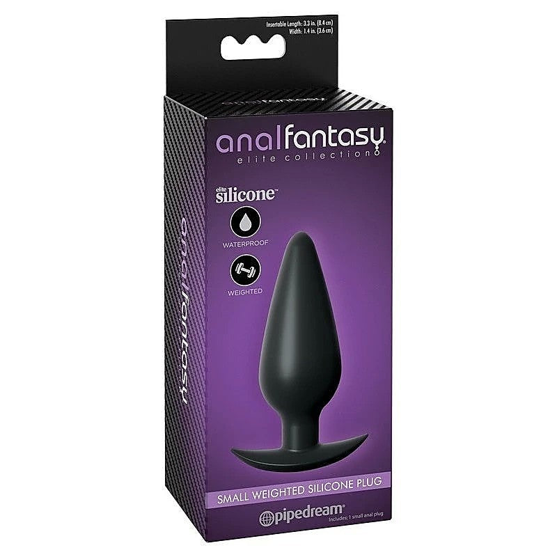 Anal Fantasy Elite Small Weighted Silicone Anal Plug - Butt Plugs