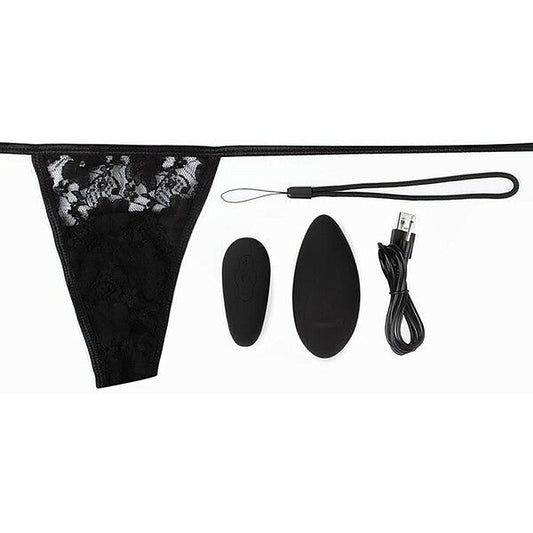 Screaming O Premium Ergonomic Remote Control Panty Vibrator Set Black - Remote Control Vibrators