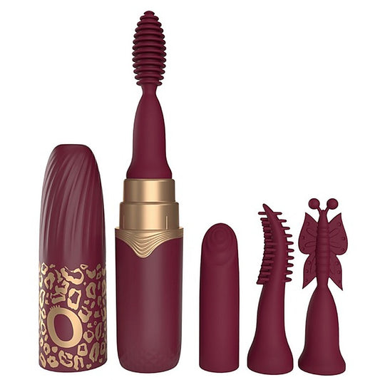 Screaming O Premium 10 Function Lipstick Vibrator Merlot - Clit Ticklers and Pulsators