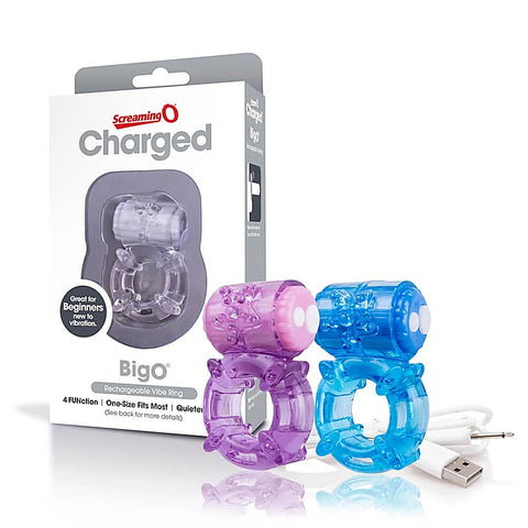 Charged Big O Rechargeable Vibrating Cock Ring - Vibrating Cock Rings