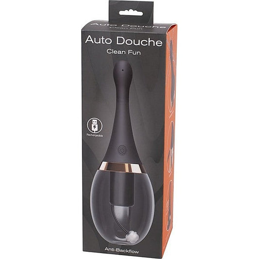 Seven Creations Rechargeable Automatic Anal Douche Black / Clear - Enemas and Douches