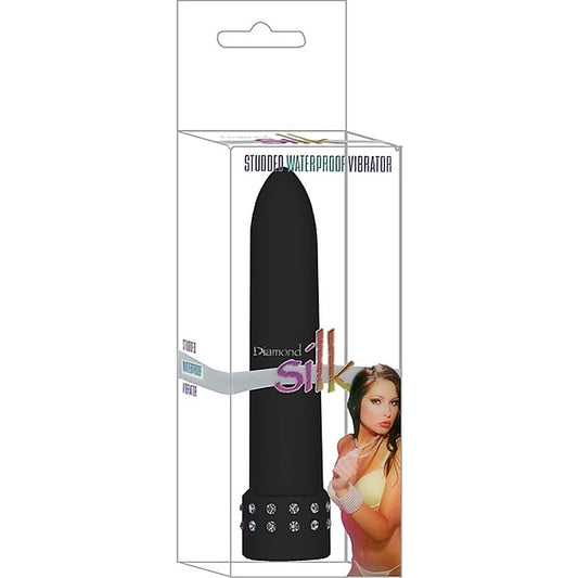 Seven Creations Diamond Silk Bullet Vibrator Black - Bullet Vibrators