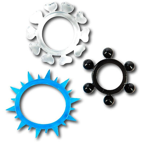 Stretchy Cock Ring Jumbo 3 Pack by Smitten - Cock Ring Sets
