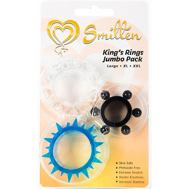 Stretchy Cock Ring Jumbo 3 Pack by Smitten - Cock Ring Sets