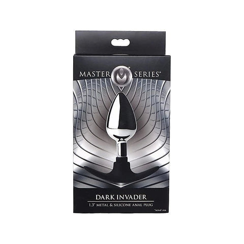 Dark Invader Metal & Silicone Anal Plug Medium by XR Brands - Butt Plugs