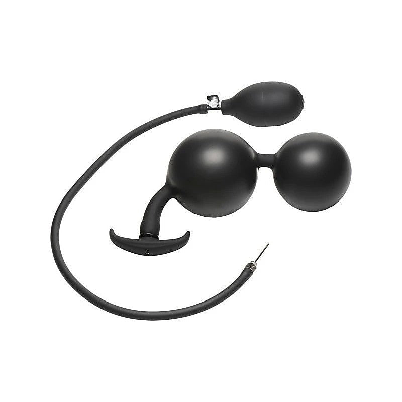 Ass Rattler Weighted Inflatable Silicone Anal Plug - Butt Plugs