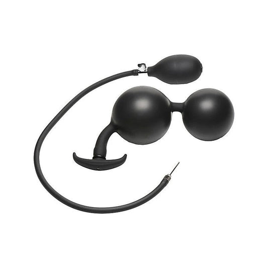 Master Series Ass Rattler Weighted Inflatable Silicone Anal Plug - Butt Plugs
