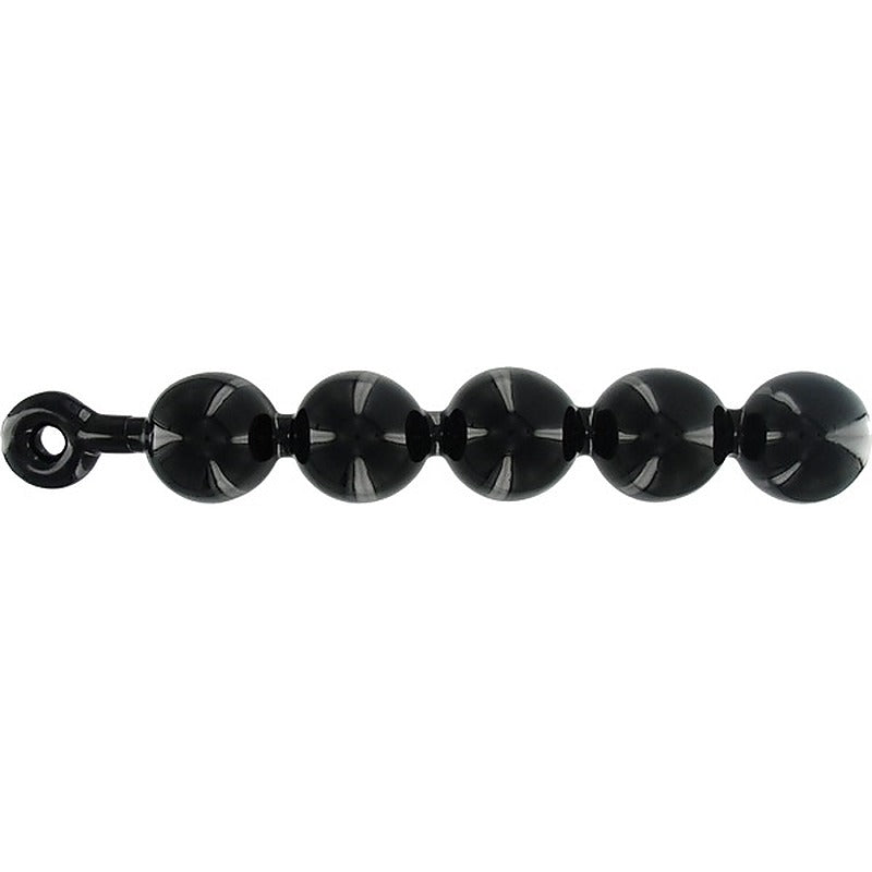 Premium Black Baller Anal Beads by XR Brands - Anal Beads and Balls