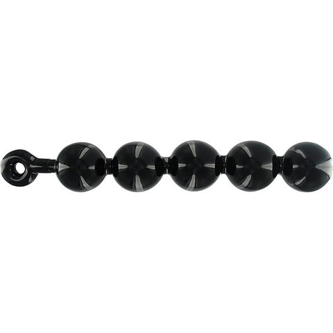 Premium Black Baller Anal Beads by XR Brands - Anal Beads and Balls