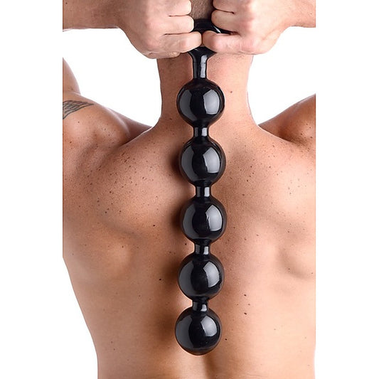 Master Series Black Baller Anal Beads - Anal Beads and Balls