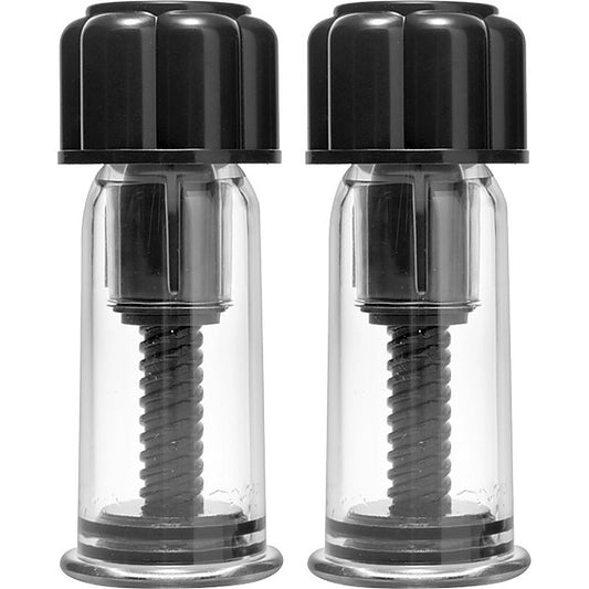 Master Series Black Maxxx Powerful Twist Nipple Suckers - Nipple and Clit Clamps