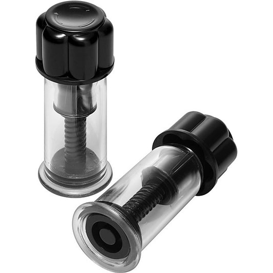 Master Series Black Maxxx Powerful Twist Nipple Suckers - Nipple and Clit Clamps
