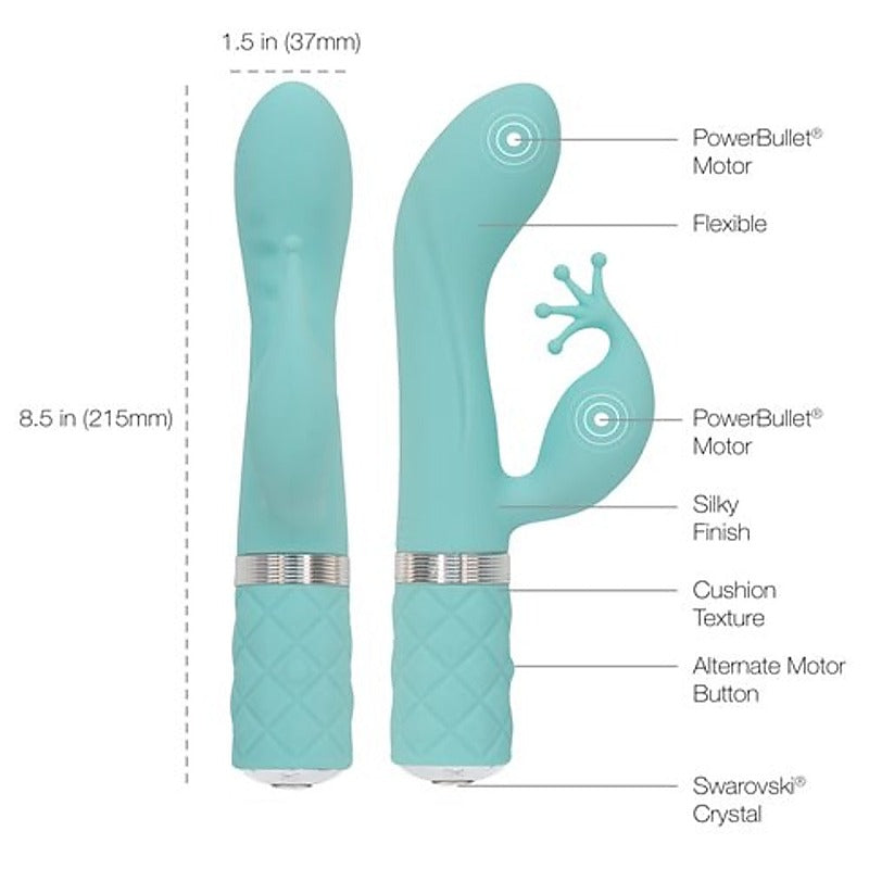 Pillow Talk Kinky Clitoral and G-spot Vibrator - Clit Ticklers and Pulsators