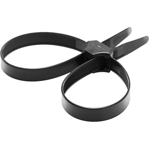 Master Series Misbehaved Black Zip Tie Police BDSM Cuffs - Cuffs And Restraints