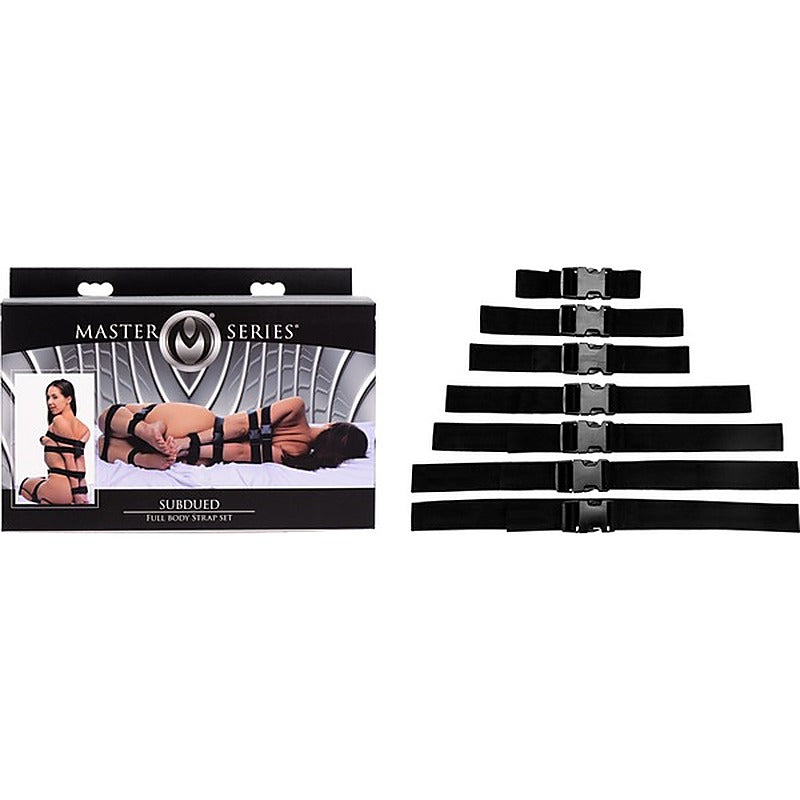 Master Series Subdued Full Body Bondage Strap Set - Cuffs And Restraints