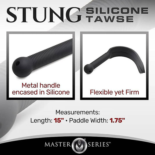 Master Series Stung Silicone Bondage Play Tawse by XR Brands - Paddles And Slappers