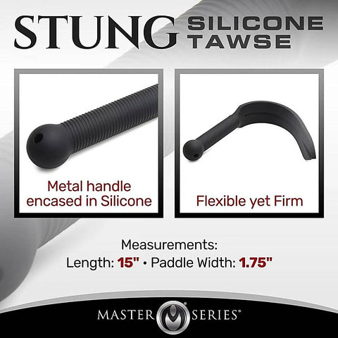 Master Series Stung Silicone Bondage Play Tawse by XR Brands - Paddles And Slappers