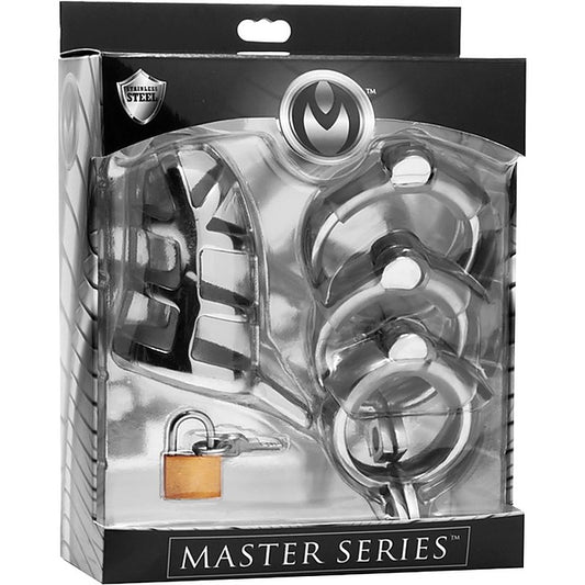 Master Series Stainless Steel Male Chastity Cock Cage - Male Chastity