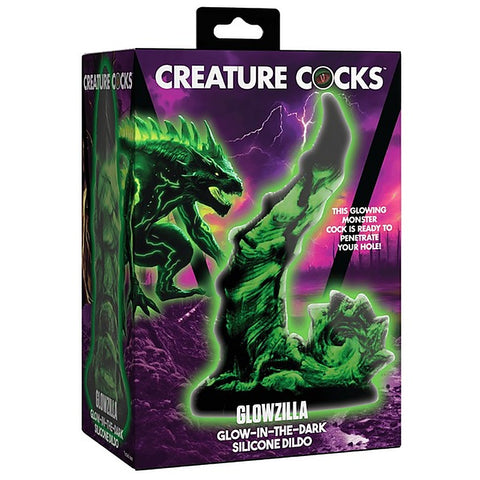 Glowzilla Glow-in-the-Dark Fantasy Silicone Dildo - Realistic Dildos