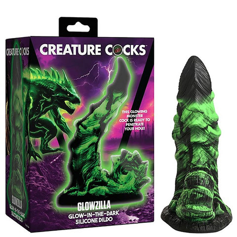 Glowzilla Glow-in-the-Dark Fantasy Silicone Dildo - Realistic Dildos