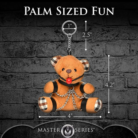 Master Series Gagged Teddy Bear Keychain by XR Brands - Party Gifts and Novelties