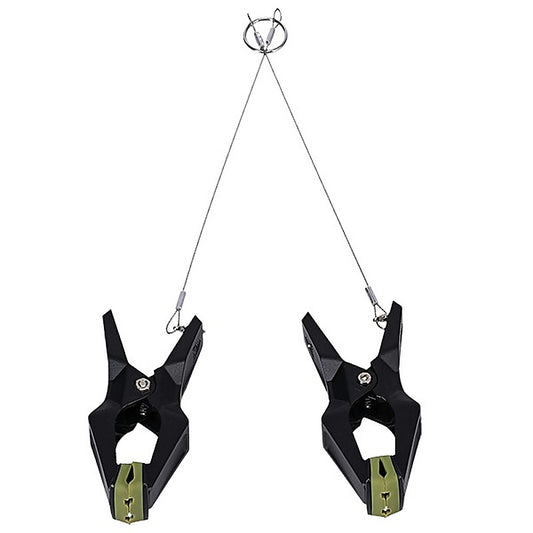 Doc Johnson Fort Troff Hardwire Hangers Nipple Clamps Black - Nipple and Clit Clamps