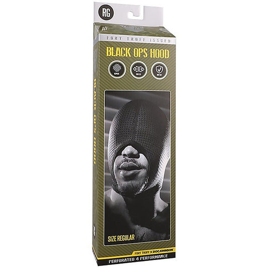 Doc Johnson Fort Troff Black Ops Bondage Hood - Bondage Hoods