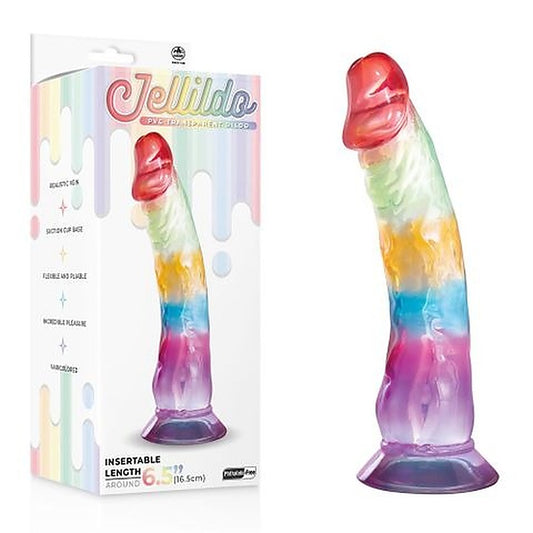 Excellent Power Jellido Multi Coloured 16.5 cm Suction Cup Realistic Dildo - Realistic Dildos