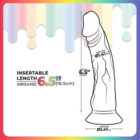 Excellent Power Jellido Multi Coloured Suction Cup Dildo - Realistic Dildos