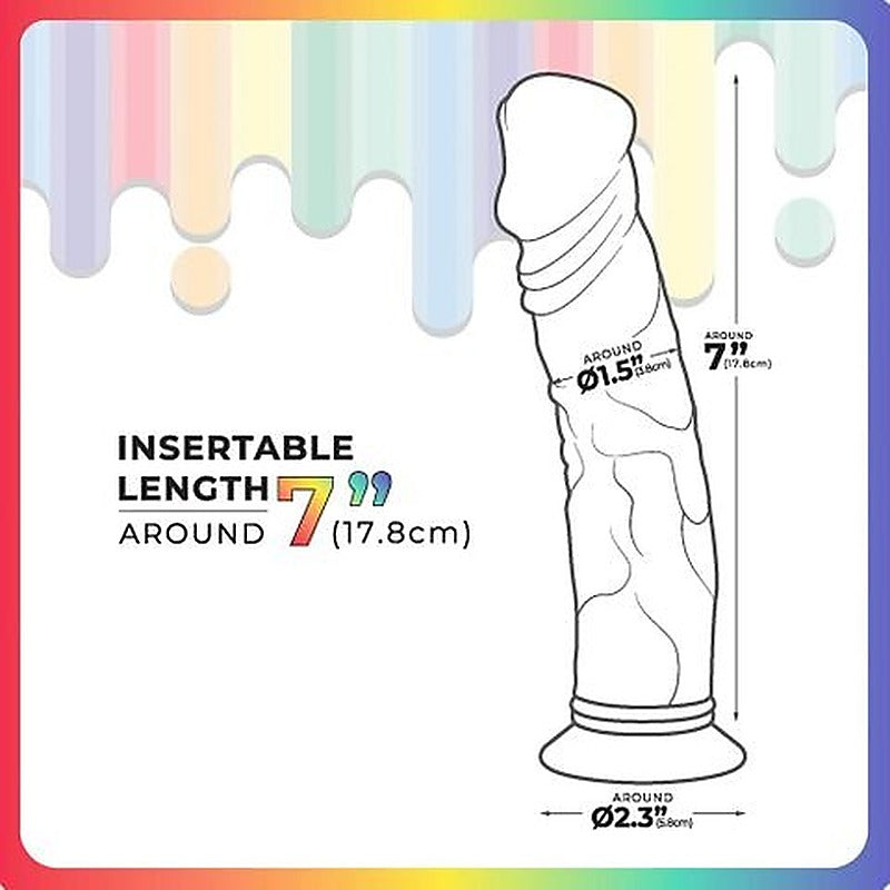 Excellent Power Jellido Clear Coloured 18 cm Realistic Dildo - Realistic Dildos