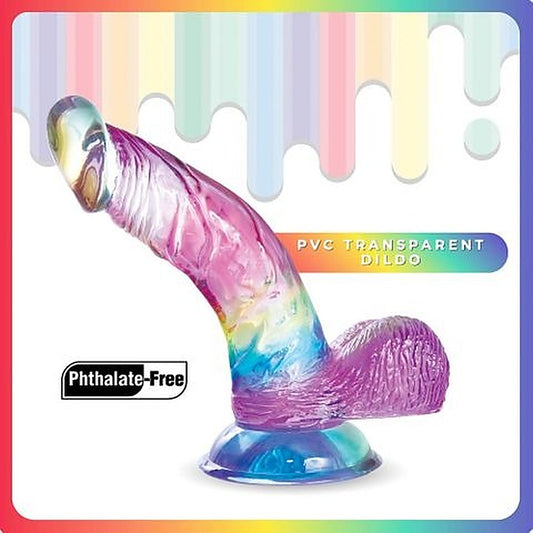 Excellent Power Jellido Clear Coloured 14 cm Curved Realistic Jelly Dildo - Realistic Dildos