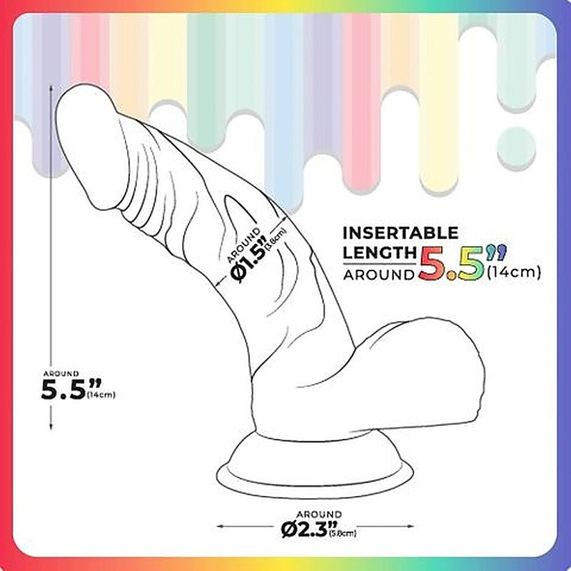 Excellent Power Jellido Clear Coloured 14 cm Curved Dildo - Realistic Dildos