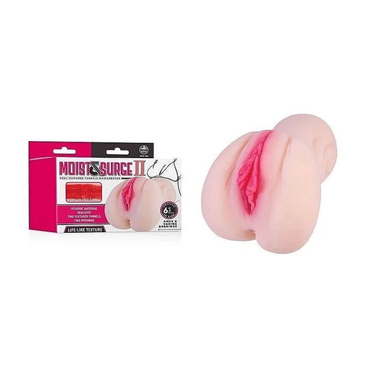 Excellent Power Moist and Surge II Dual Layer Vagina Stroker With Two Openings Flesh - Realistic Butts And Vaginas