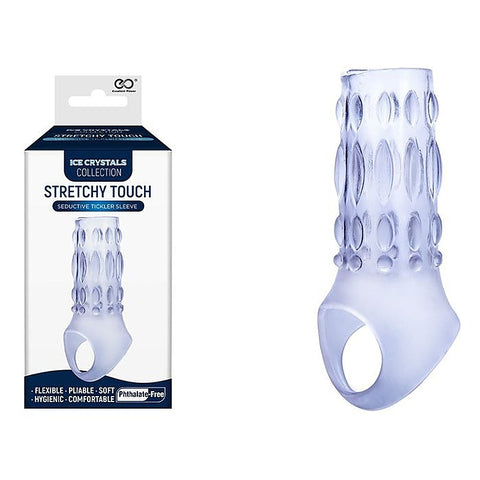 Excellent Power Ice Crystals Stretchy Touch Tickler Penis - Penis Sleeves and Extenders