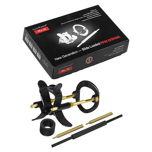 LuvPump Max Fit Hybrid Penis Extender Kit Black - Penis Sleeves and Extenders