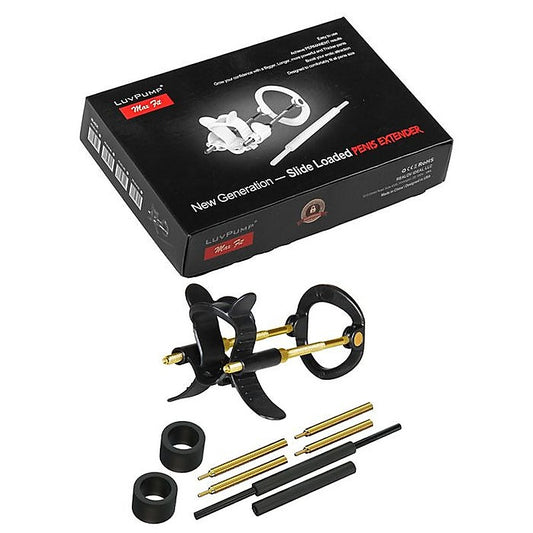 LuvPump Max Fit Luxury Penis Extender Kit Black - Penis Sleeves and Extenders
