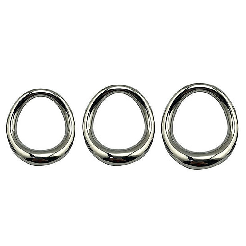 Stainless Steel Magnetic Curved Cock Ring by BDStyle - Steel Cock Rings