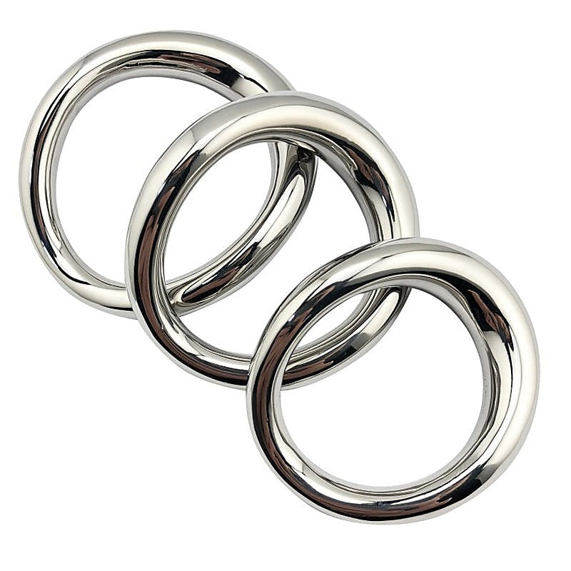 Stainless Steel Magnetic Curved Cock Ring by BDStyle - Steel Cock Rings