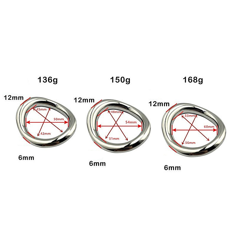 Stainless Steel Magnetic Curved Cock Ring by BDStyle - Steel Cock Rings