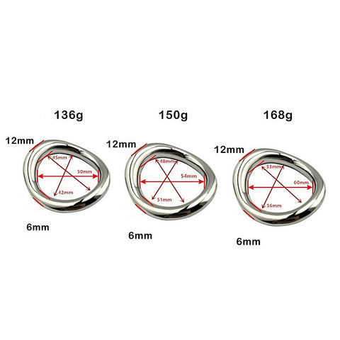 Stainless Steel Magnetic Curved Cock Ring by BDStyle - Steel Cock Rings