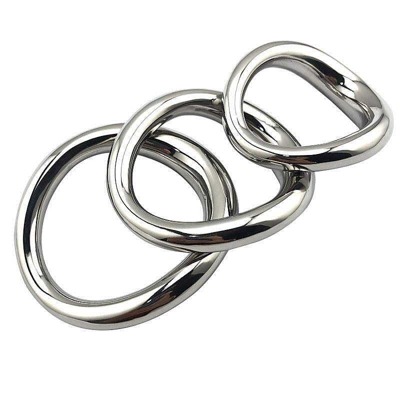 Stainless Steel Magnetic Curved Cock Ring by BDStyle - Steel Cock Rings