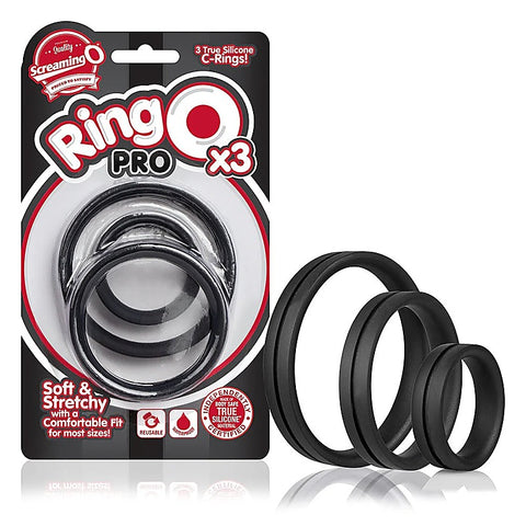 RingO Pro X3 Super Stretchy Cock Rings Set by Screaming O - Stretchy Cock Rings