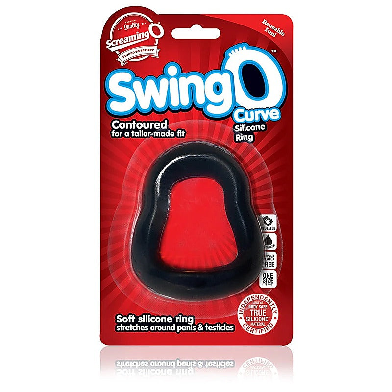 SwingO Curve Silicone Stretchy Penis Ring by Screaming O - Stretchy Cock Rings