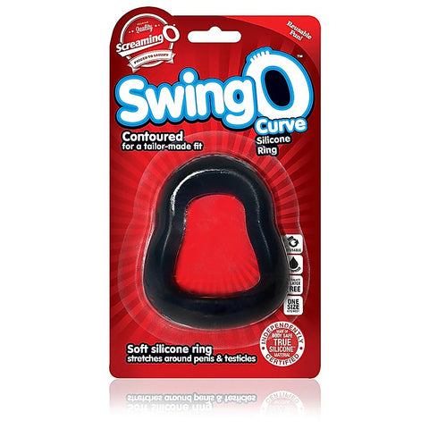 SwingO Curve Silicone Stretchy Penis Ring by Screaming O - Stretchy Cock Rings